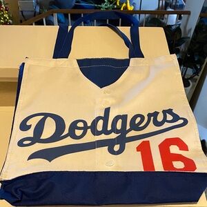 Dodgers Blue and White Tote Bag